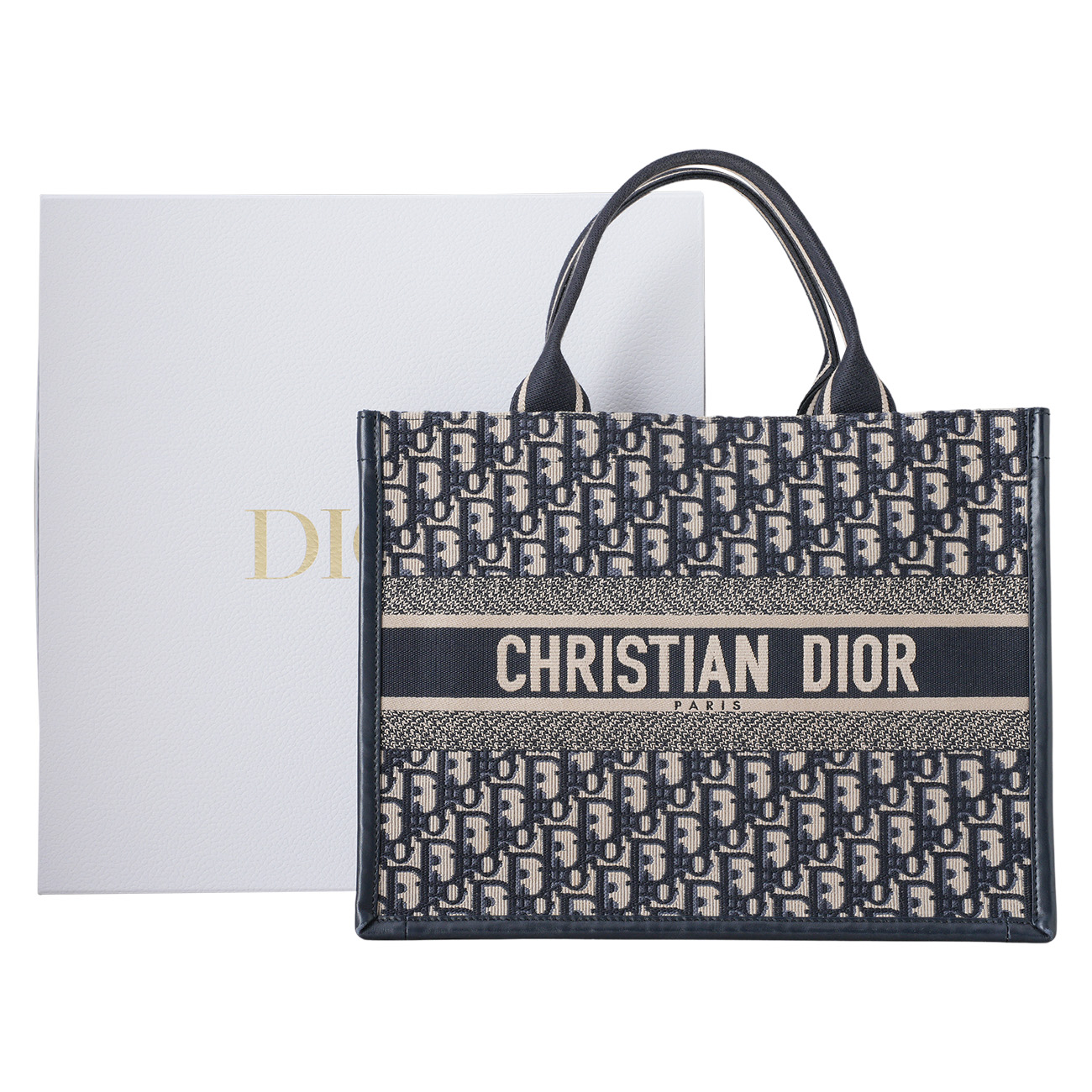 CHRISTIAN DIOR(USED)디올 오블리크 북토트 미디엄 백